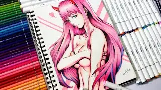 Drawing Zero Two | Zero Two Drawing from Darling in the Franxx | Hot Anime Drawing | Figure drawing