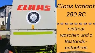 Rundballenpresse waschen und kurze Bestandsaufnahme | Claas Variant 280 RC