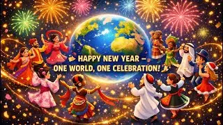 🎉 New Year Around the World! 🌍✨ One world 🌍 one celebration 🎉