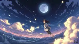 Ghibli Lo-Fi Violin | Moonlight Flight – Dreamy Piano & Starry Night Calm