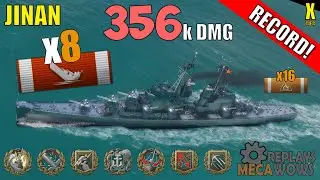 Cruiser Jinan 8 Kills & 356k Damage | World of Warships Gameplay