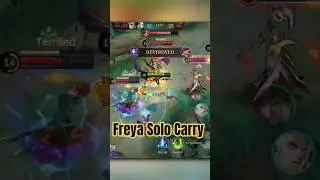 SOLO CARRY with Freya to Immortal in 2025! 1v5 Monster #freyamlbb  #mlbbhighlights