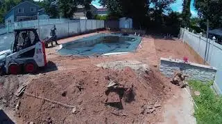 Full backyard landscaping renovation DIY with family and friends. Like yard crashers