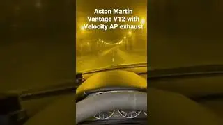 Aston Martin Vantage V12 high pitch F1 sound with Velocity Ap exhaust..