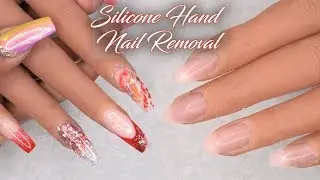 Acrylic Nails Tutorial - How To Remove Acrylic Nails from Silicone Hand and Apply New Nail Tips