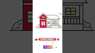 Easy House Drawing 🏠✨ | Simple House Art #shorts