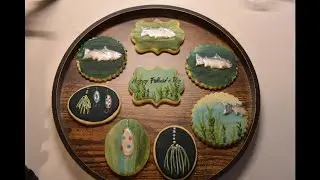 Father's Day Fish and Fishing Lure Cookie Set #fathersday #cookiedecorating #royalicingcookies