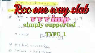 Most imp question from Rcc||one way slab||vvv imp||@Nrs-YT || Type...1