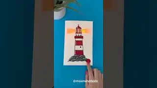 How to make a blinking paper lighthouse paper circuit card using conductive tape and LED diode