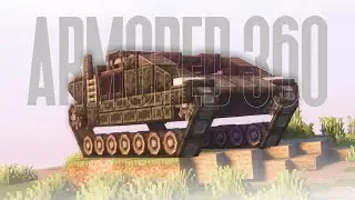 Making another armored vehicle in Minecraft trackwork Create Mod.