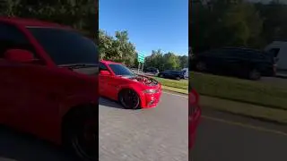 HOODLESS HELLCAT REDEYE FLYBY #srt #supercharged #dodge #shorts