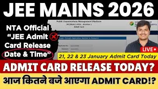 📌JEE Mains 2026 Admit Card Release Today After 12 PM🔥Anytime NTA Updated ✅ JEE Mains Admit Card 2026
