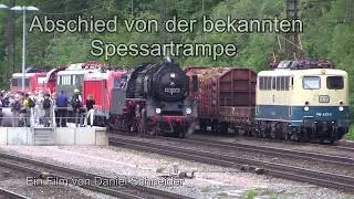 Abschied von der bekannten Spessartrampe mit 3 Dampfloks