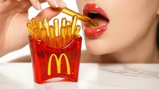 Glass Fries & Fast Food AI ASMR Eating & Cutting Video | Oddly Satisfying #4