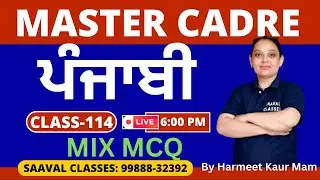 Master Cadre Punjabi DAY-114 | MIX MCQ  |SAAVAL CLASSES | M: 99888-32392