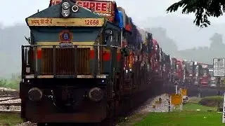 Indian Railways : Trucks on Train...