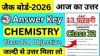 Class 12 Chemistry Answer key | JAC board class 12 chemistry answer key 2026 | chemistry answer key
