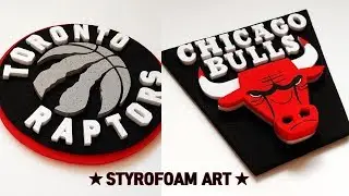 How to make Toronto Raptors, Chicago Bulls logo | 토론토 랩터스,시카고 불스 로고 만드는법 -Foam Art-