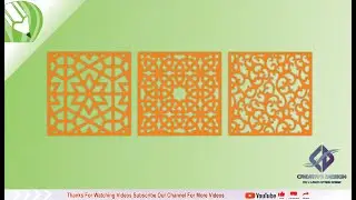 How to Make Design For CNC machine I 2D Jafri Design I 2D mashrabiya design in Corel Draw I Jali Des