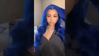 10/10  for this wig color and style💙#colorwig&nbsp;#bluewig#bodywavewigs #bluehair #cutebeinhair#613wig