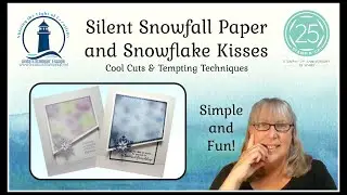 Winter Sparkle Alert! Easy Diagonal Card Front Featuring Silent Snowfall