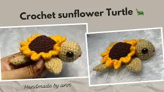 How to crochet sunflower Tortoise 🐢 | beginner friendly flower-shell  turtle pattern 🌻