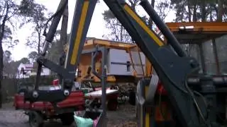 Quick coupler assembly in backhoe Ostrówek year of construction 1978