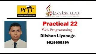 Web Programming  Practical 22