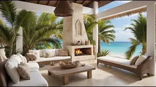 Calm Karibik Beach House Amience  / Ocean Wave & Tropical Sounds for Sleeping - Relaxation - Study