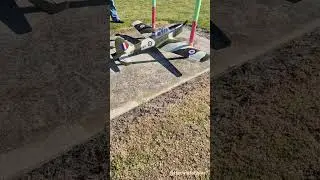 Addies 2m wingspan DHC-1 Chipmunk was out and about today! #20cc #rcmotor #flying #rc #warmup #dhc1