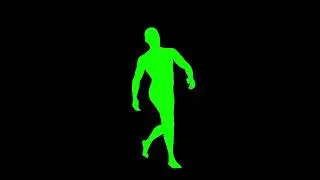 Green Screen Green Man Cool Walk in all directions