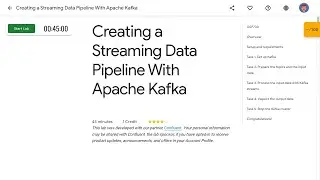 Creating a Streaming Data Pipeline With Apache Kafka GSP730