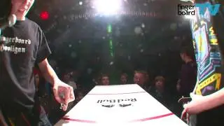 fingerboardTV - Battle At The Harrics - Jeldo Ulpts vs. Fingerboard Hooligan