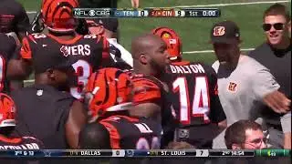 Andy Dalton touchdown catch on a trick play had me hyped up as a little kid 😂😂😂😂😂😂