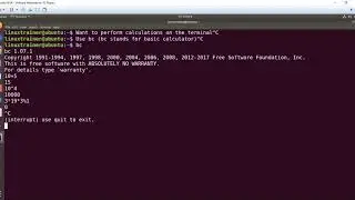 Perform calculations in terminal | Linux | LWL