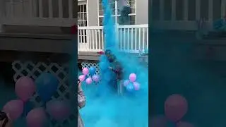 Using 25 POUNDS of Color Powder For ONE Gender Reveal?! Quick Clip