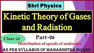 DISTRIBUTION OF SPEEDS OF MOLECULES |KINETIC THEORY OF GASES |PART-6| CLASS 12|PHYSICS|HSC BOARD