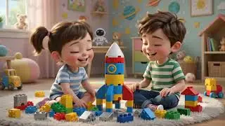 Build a rocket 🚀🌖#shortsforkids #nurseryrhymes 