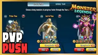 PVP PUSH USING XANDRITE, JESTIN JUSTICE AND PRIMERION (Monster Legends)