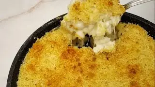 Запечённые макароны с сыром в сливочном соусе