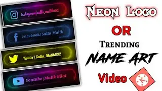 How To Make Neon Logo | Name art video | kinemaster video editing