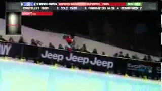 Torah Bright Run 1 Women s Snowboard Superpipe Final