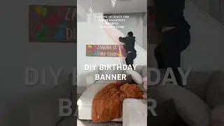Баннер с динозаврами на день рождения своими руками!