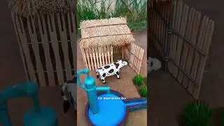 How to make cow home with khadim mini project #viralshort #youtubeshorts #cowvideos