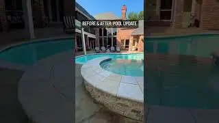 Before & After: Pool Update 🌟🏊&zwj;♂️ #backyardpool #poolcoping #construction #remodel #backyard
