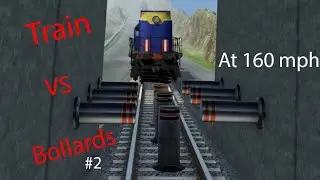 Train vs Bollards Part 2 | BeamNG.drive