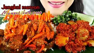 ASMR JENGKOL MERCON, MANGUT IKAN ASAP PEDAS | ASMR MUKBANG INDONESIA