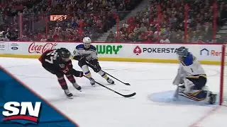 Senators' Shane Pinto Finishes A Pinpoint Pass From Drake Batherson For A Gorgeous Goal