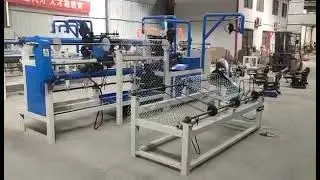 Double wire chain link fence machine