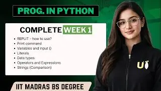 Programming in Python Week 1: Complete One Shot + Question Practice | IIT Madras BS Degree